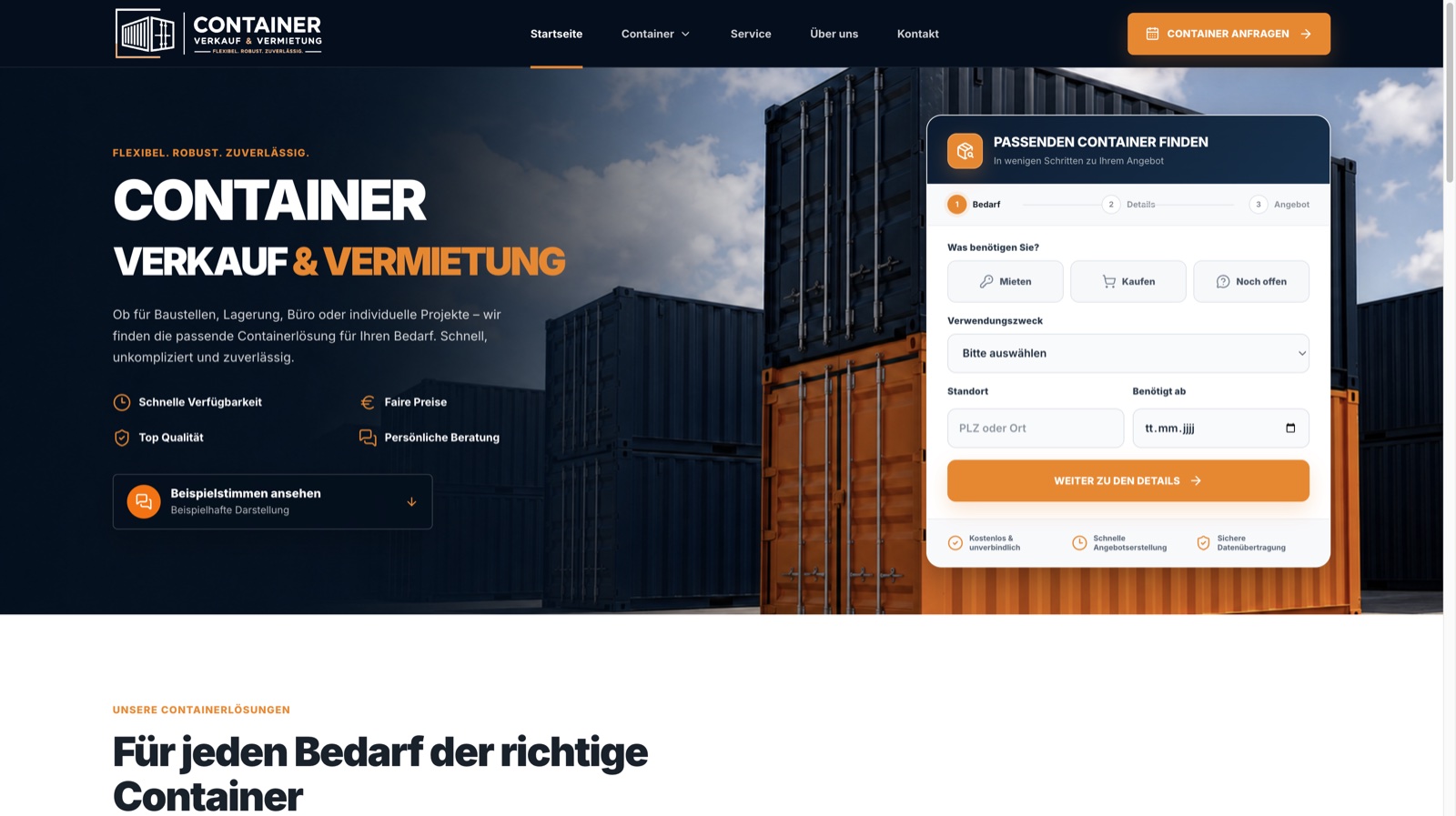 Website-Referenz Containion