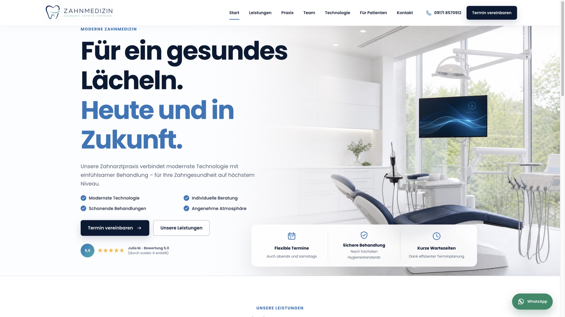 Website-Referenz Zahnmedizin